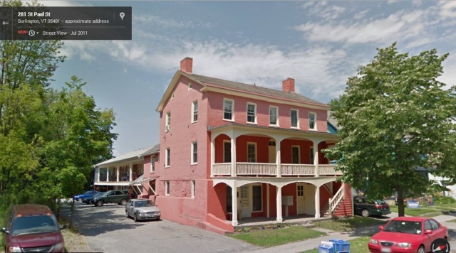 This brick house on St. Paul Street shows that the first floor was at one point the basement. 